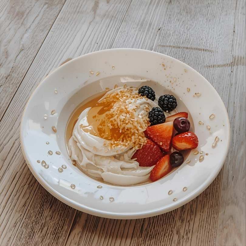 Gambar Puding Yogurt Madu dan Buah Segar