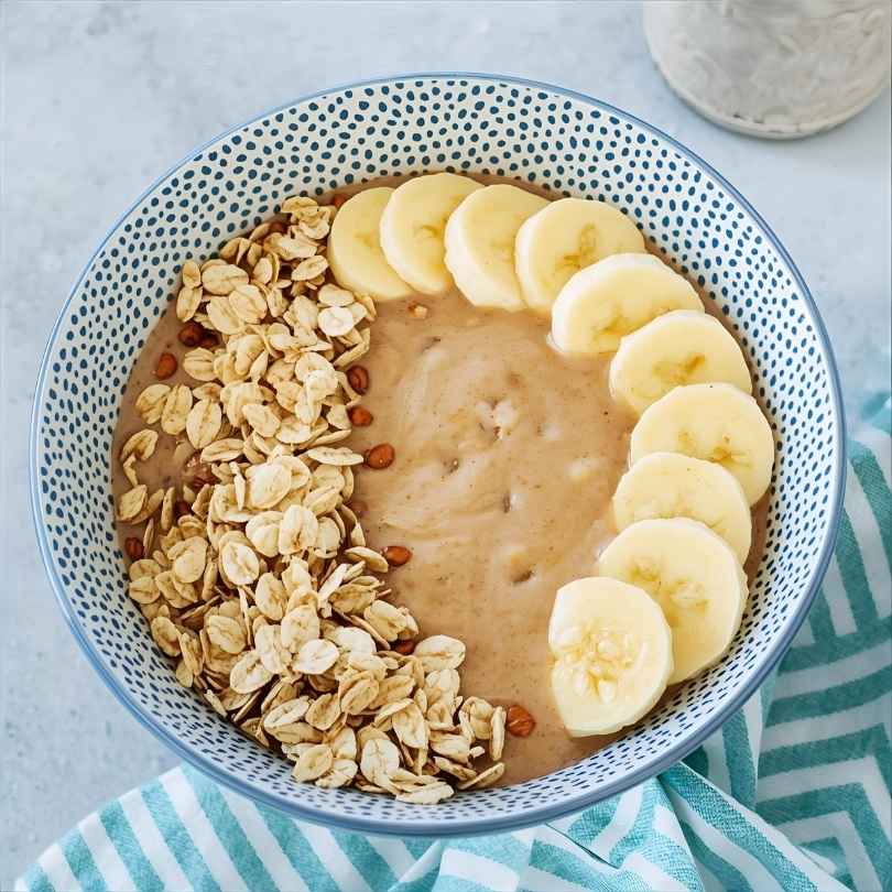 Gambar Smoothie Bowl Pisang Madu dan Oat