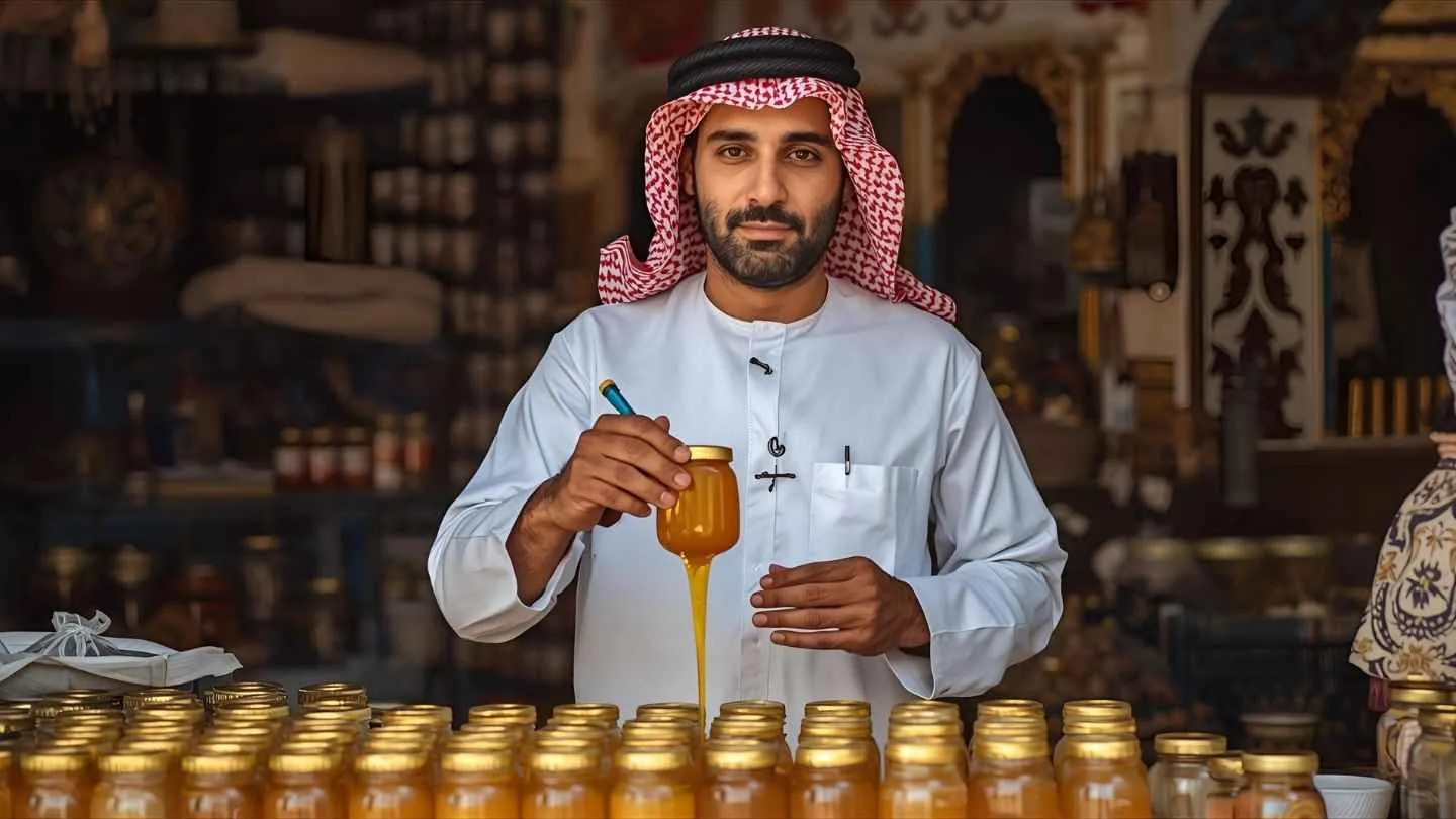 Ilustrasi gambar agen madu yang sukses