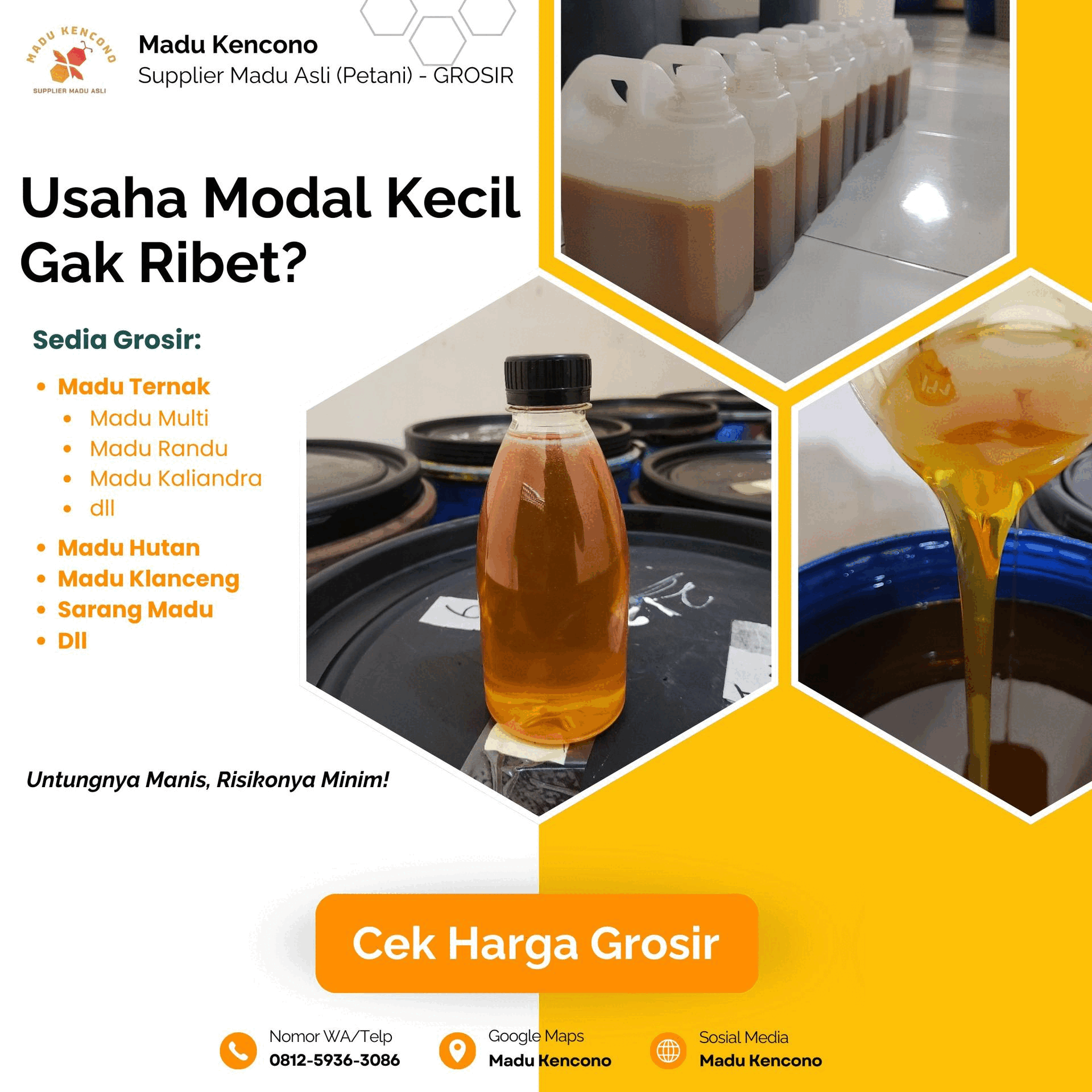 contoh gambar banner usaha madu
