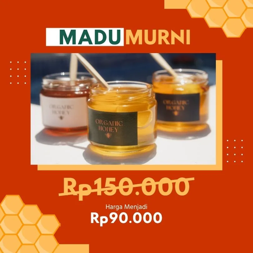 contoh gambar kata-kata promosi madu menggunakan promo harga