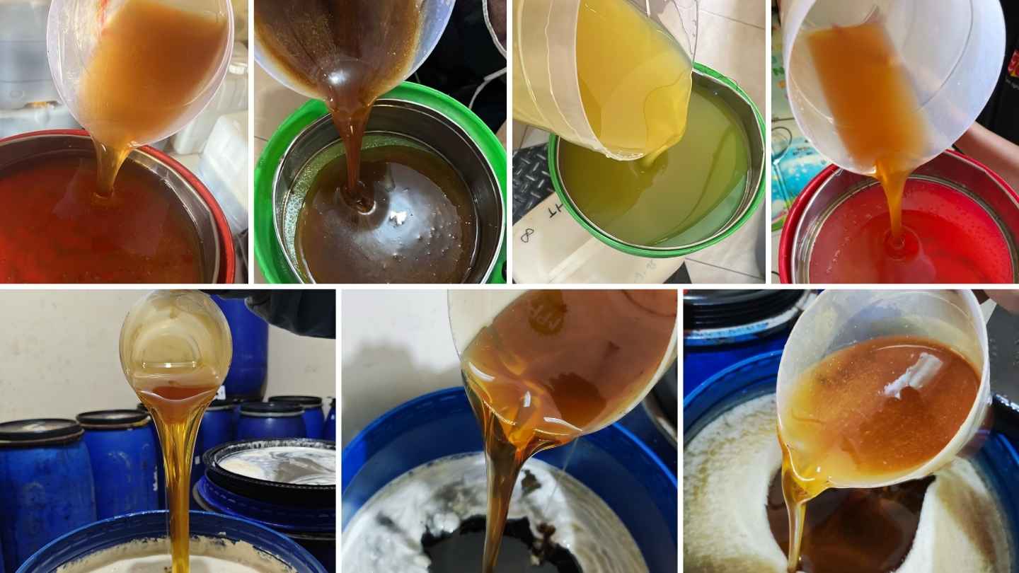 gambar dokumentasi perbedaan warna madu di madu kencono