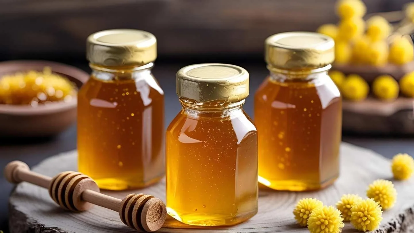 gambar madu nektar mangga asli didalam botol