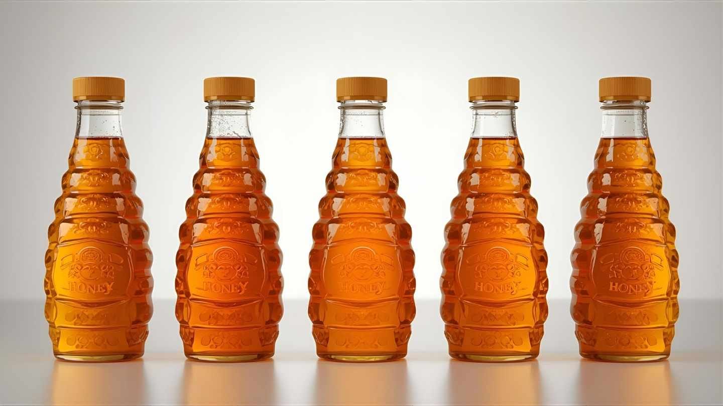 gambar madu dalam botol