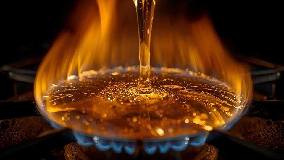 gambar madu dibakar diatas kompor