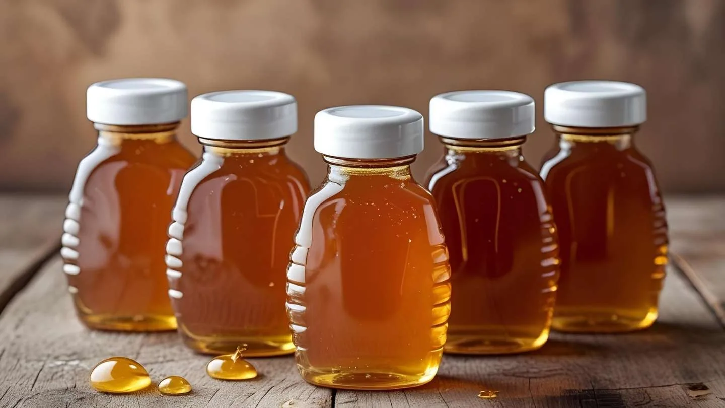 gambar madu siap jual dalam botol