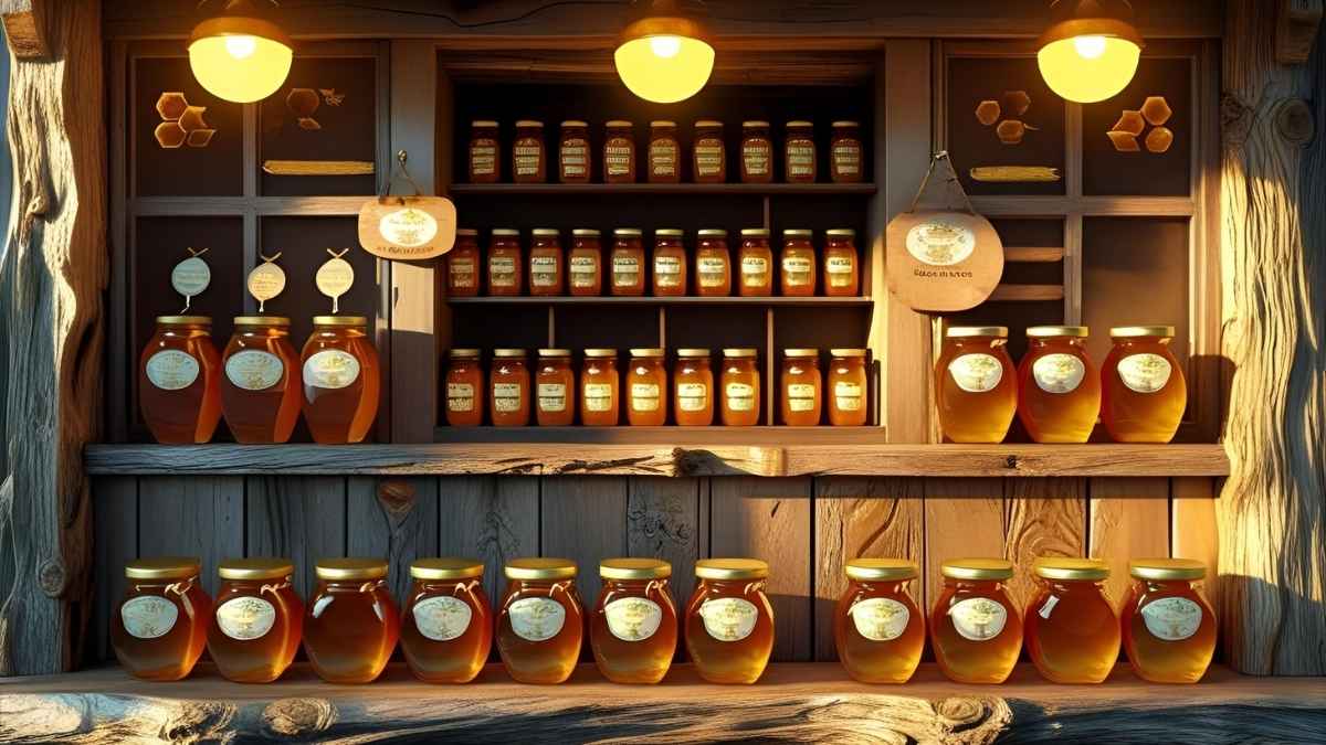 ilustrasi gambar bisnis jual madu asli