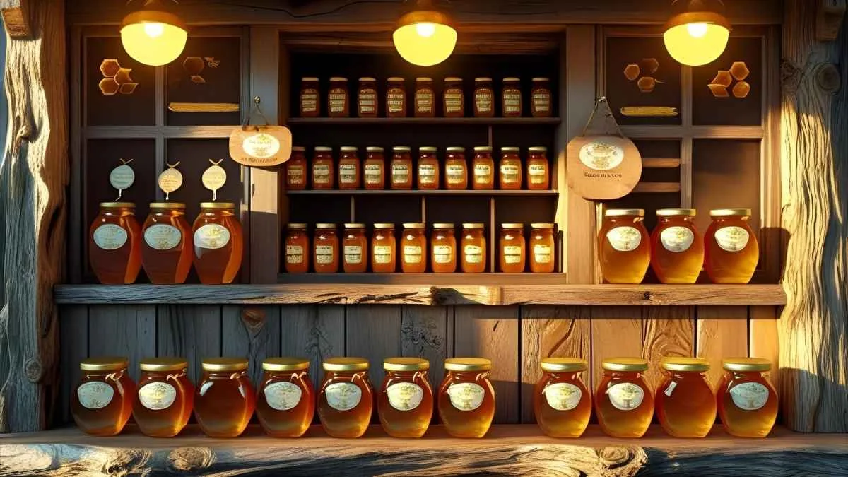 ilustrasi gambar bisnis jual madu asli