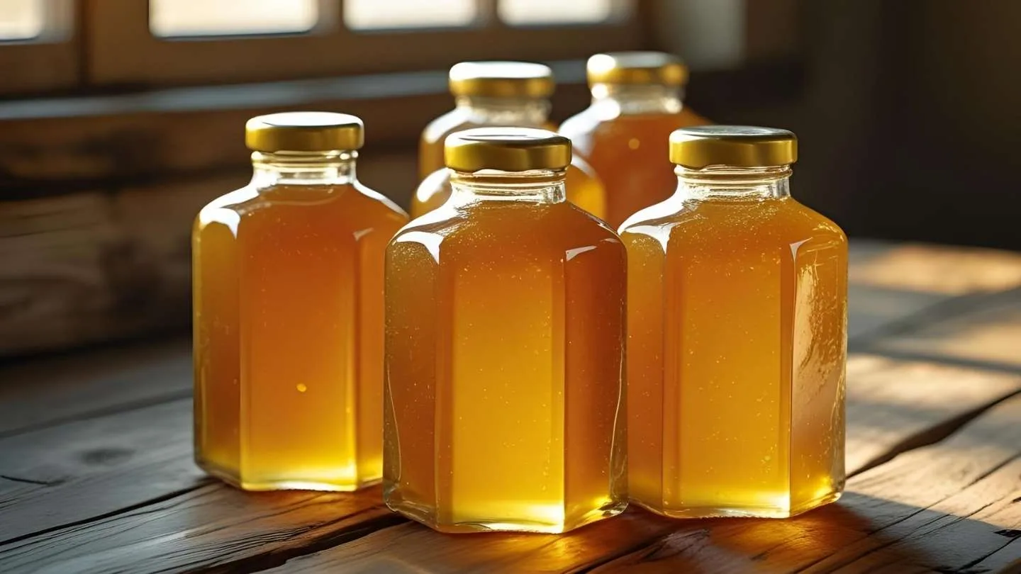 ilustrasi gambar madu asli murni yang bagus untuk rambut