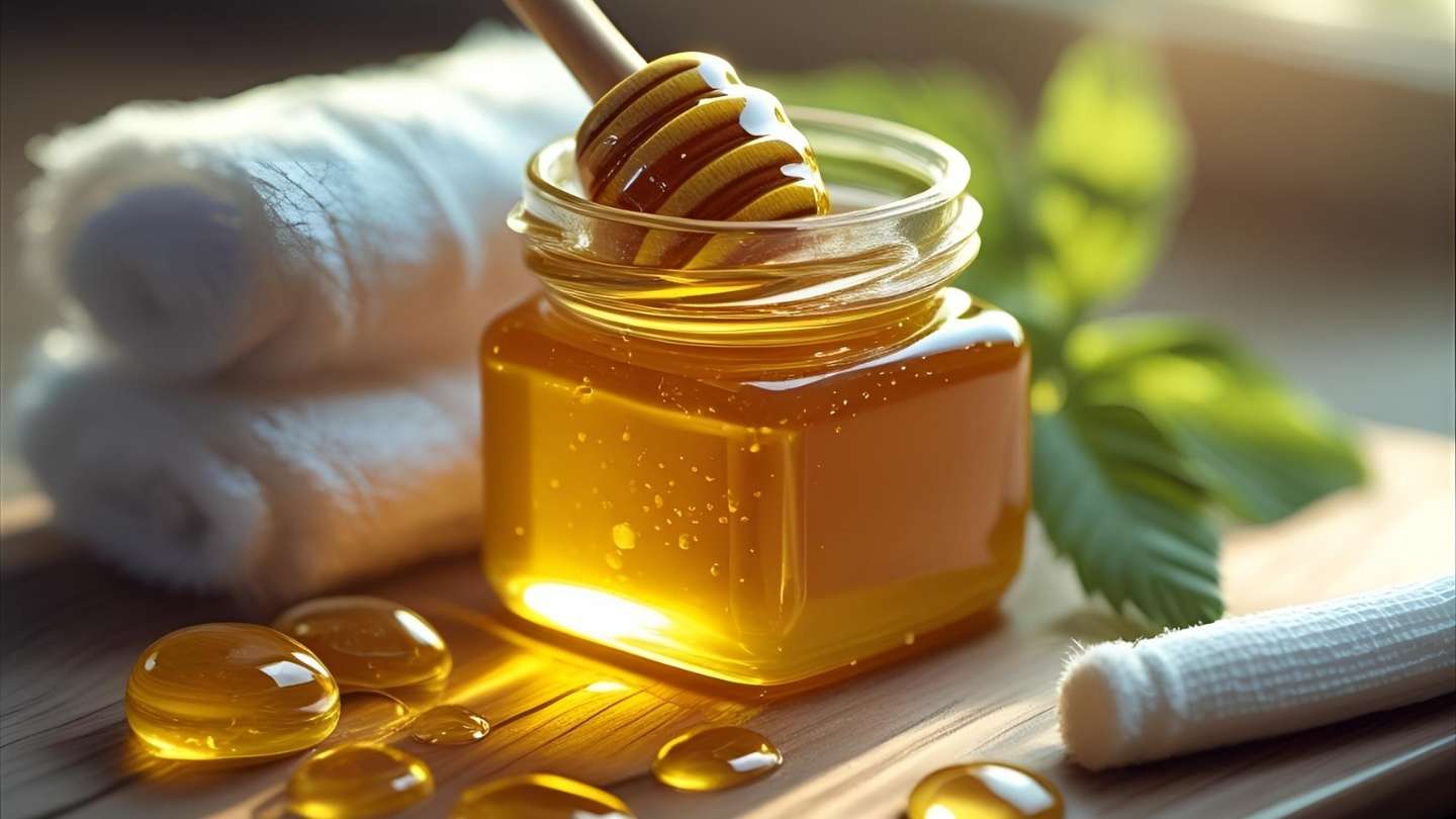 ilustrasi gambar madu asli untuk sariawan