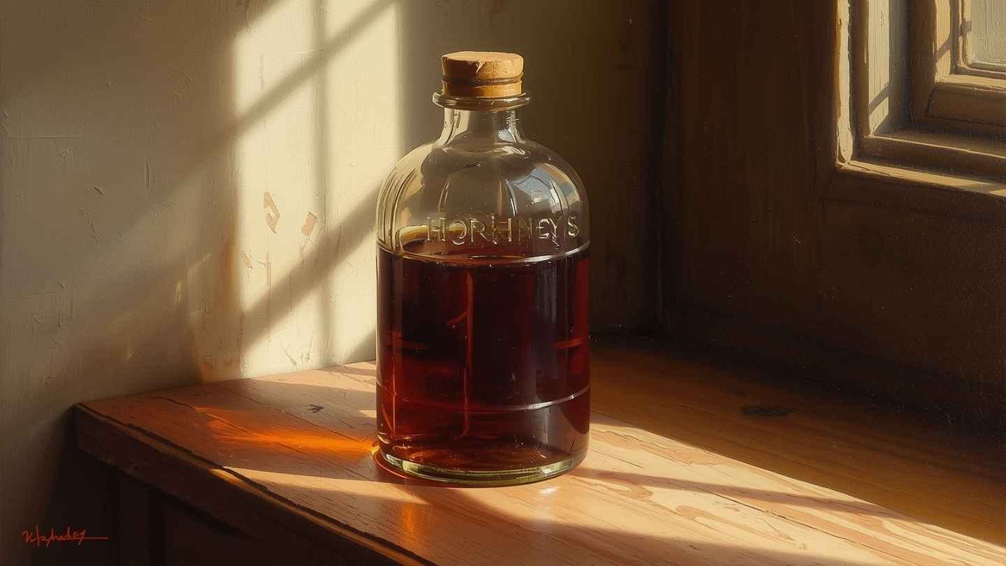 ilustrasi gambar madu jamu tawon klanceng dalam botol