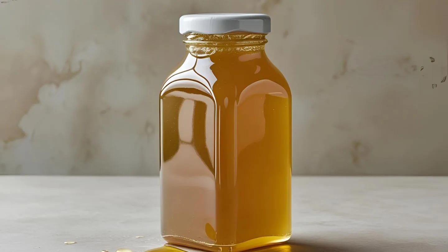 ilustrasi gambar madu klanceng asli dalam botol