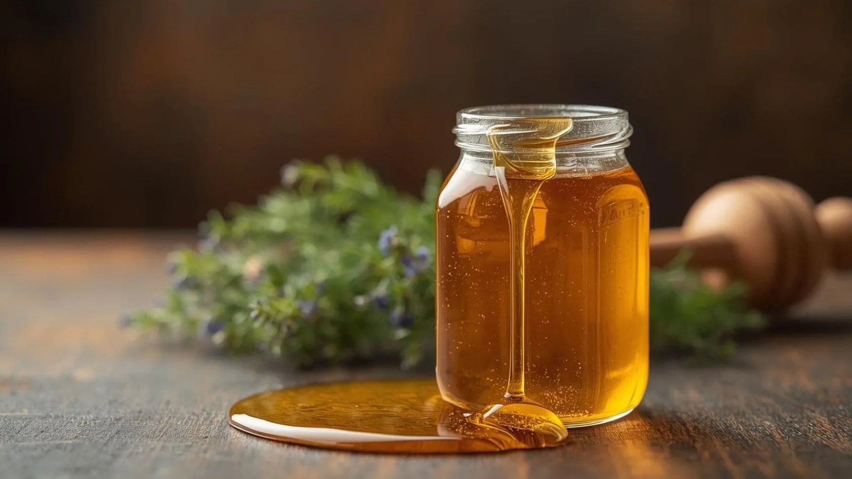 ilustrasi gambar madu manuka dalam botol