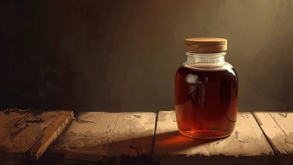 ilustrasi gambar madu nektar bunga mangga