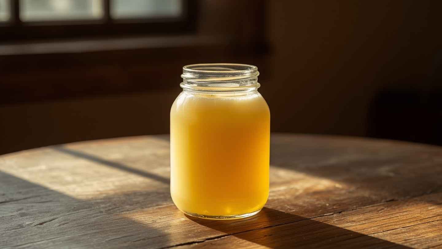 ilustrasi gambar madu putih dalam botol