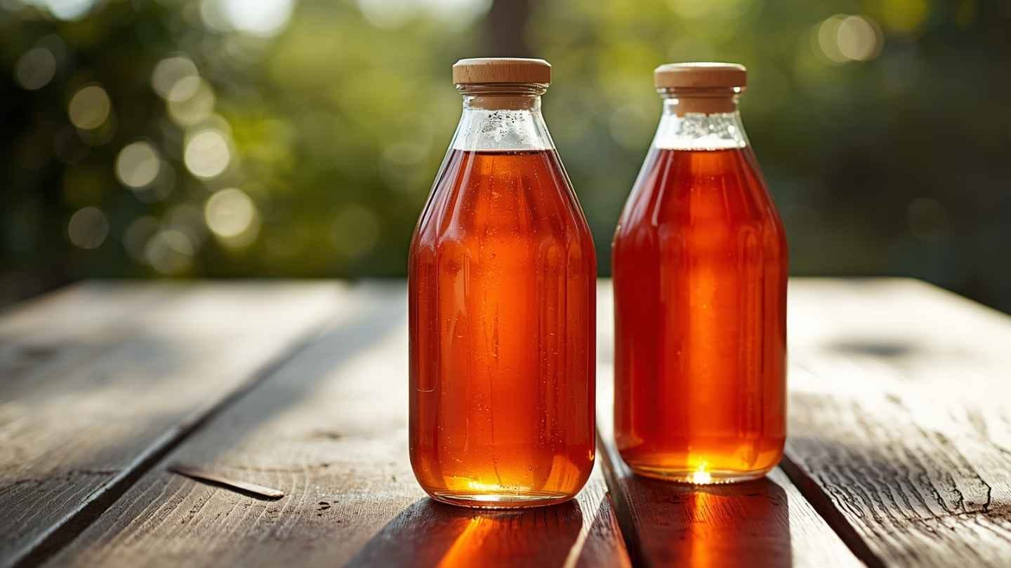 ilustrasi gambar madu sonokeling asli dalam botol