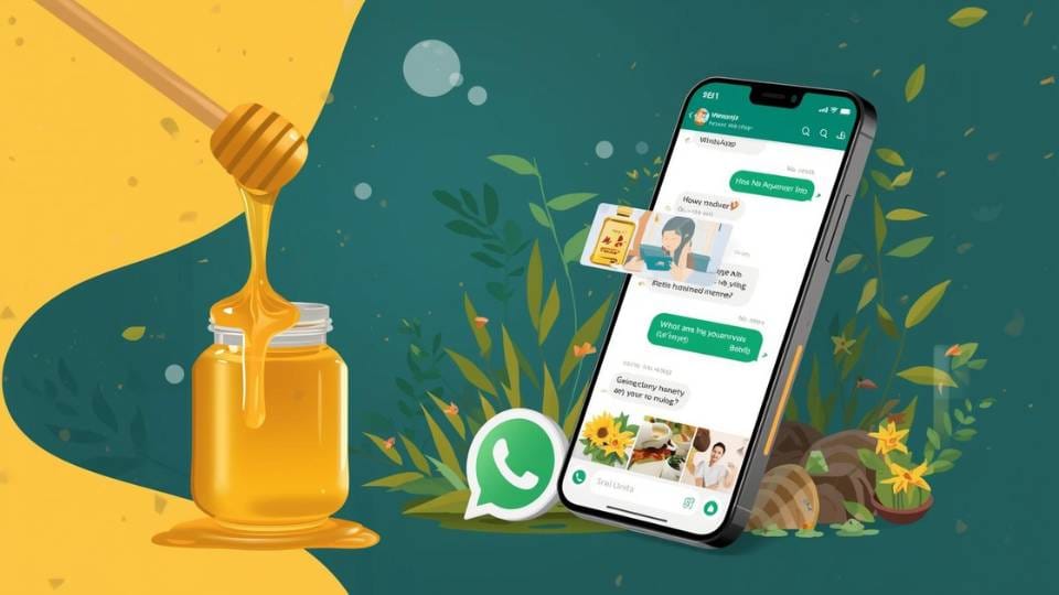 ilustrasi gambar penjualan madu lewat whatsapp