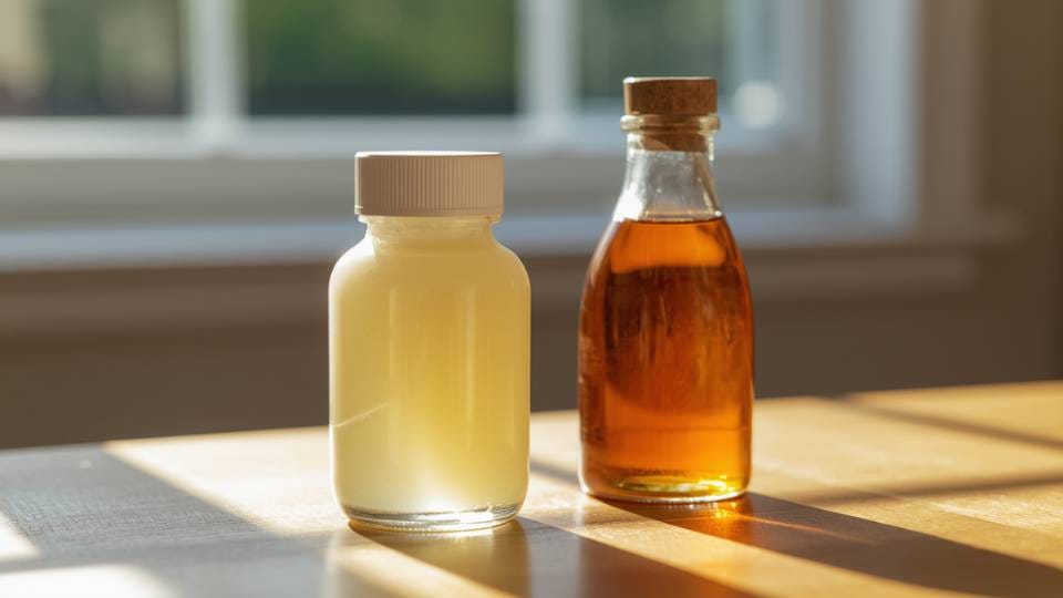 ilustrasi gambar royal jelly dan madu dalam botol