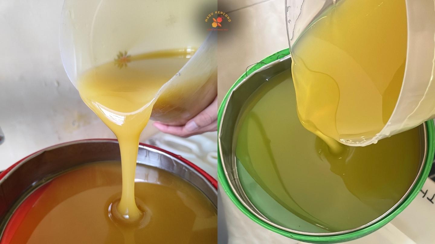 potret madu kaliandra asli yang stok madu kencono yang berbeda karakter